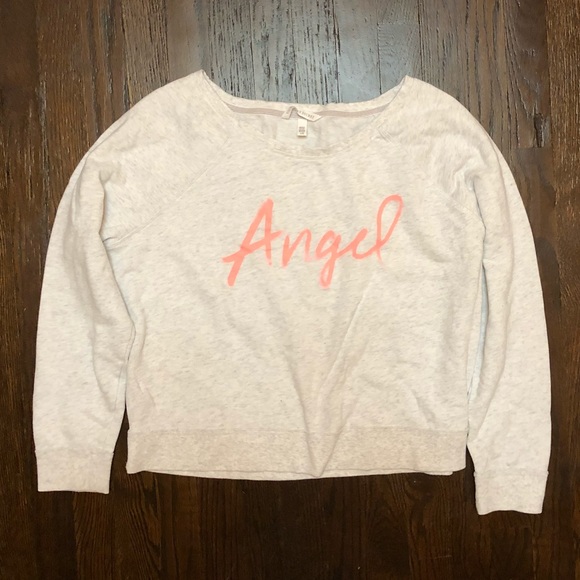 Victoria's Secret Sweaters - Victoria’s Secret Crop Top Heather White Sweater